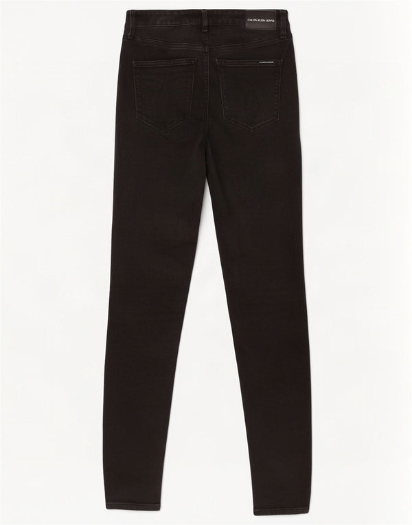 Jeans skinny da uomo a vita alta Calvin Klein W30 L30 cotone nero
