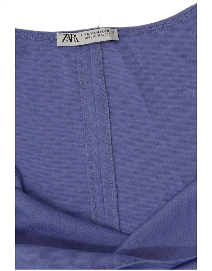 Abito aderente senza maniche da donna Zara UK 12 Poliestere viola medio