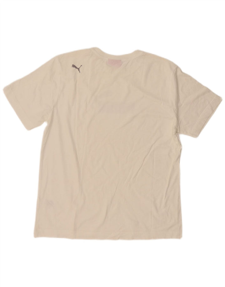T-shirt grafica da uomo Puma Large bianca