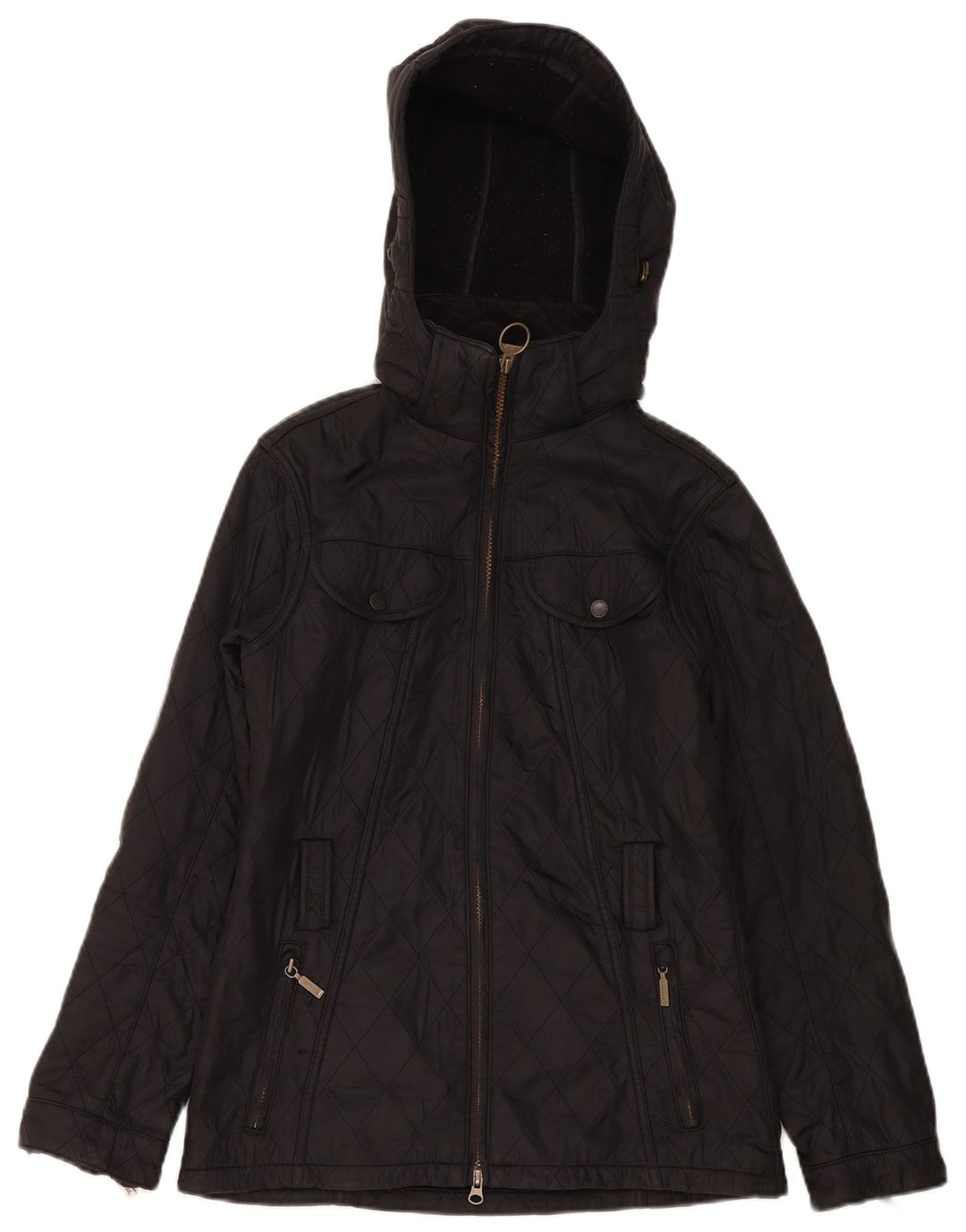 Giacca trapuntata con cappuccio da donna Barbour UK 8 piccola nera