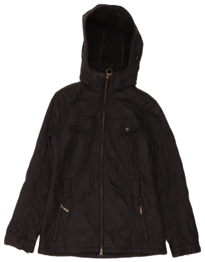 Giacca trapuntata con cappuccio da donna Barbour UK 8 piccola nera