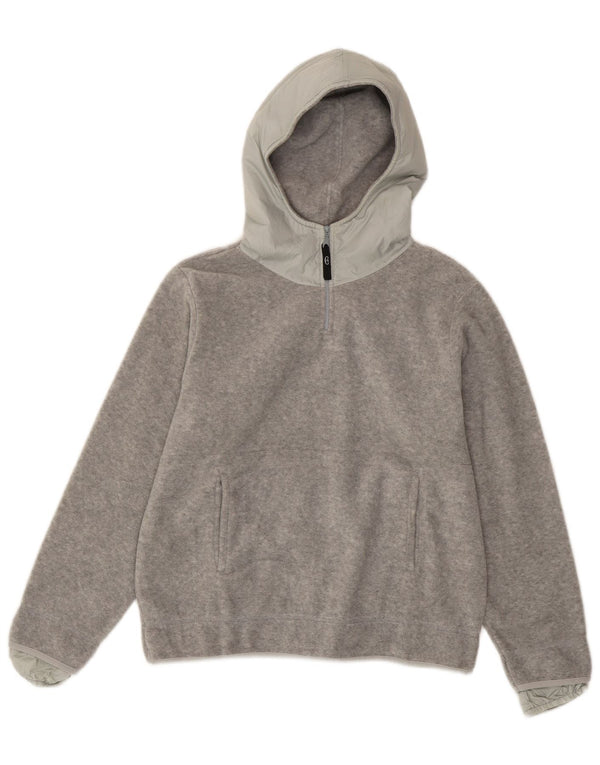 Conte of Florence Maglione oversize con cappuccio e zip da donna con collo a zip UK 10 Small Grigio