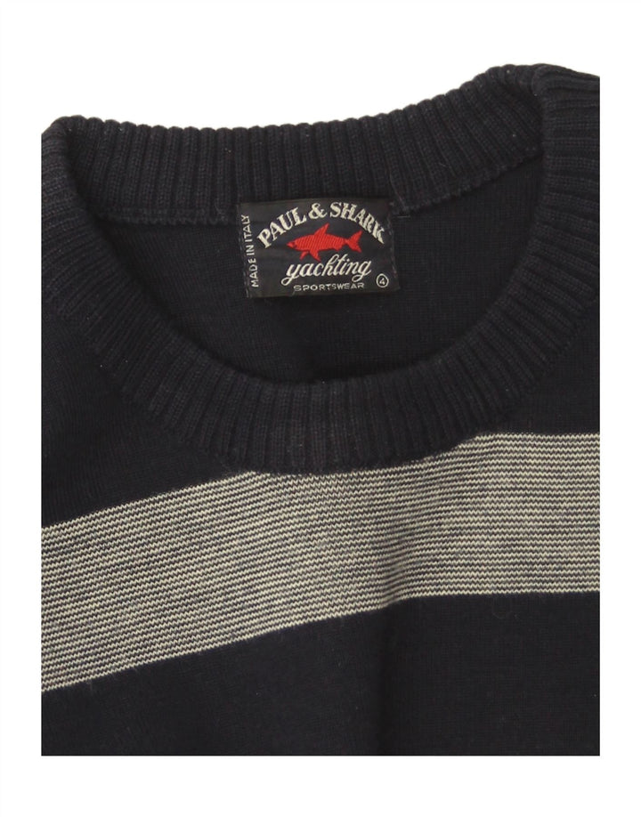 Paul & Shark Maglione girocollo da uomo a righe medie blu navy