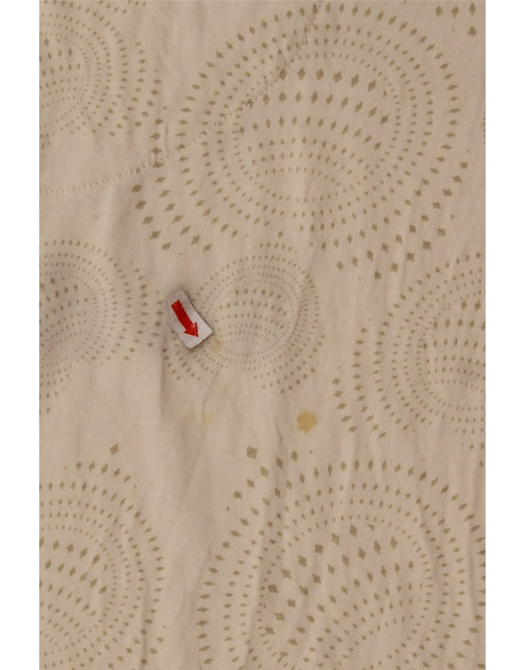 DESIGUAL T-shirt grafica da donna Top UK 14 Large Beige Spotted Cotton