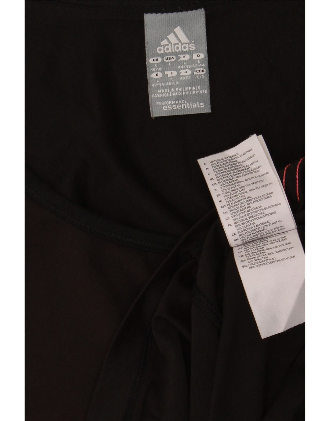 T-shirt Adidas Climalite da donna Top UK 16/18 Large Nero Poliestere