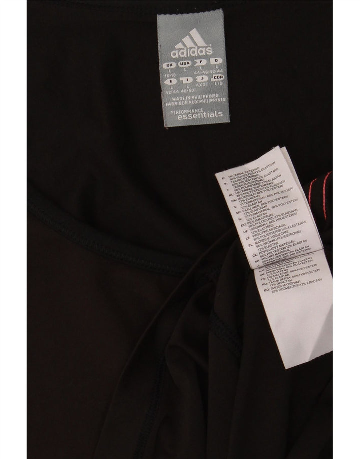 T-shirt Adidas Climalite da donna Top UK 16/18 Large Nero Poliestere