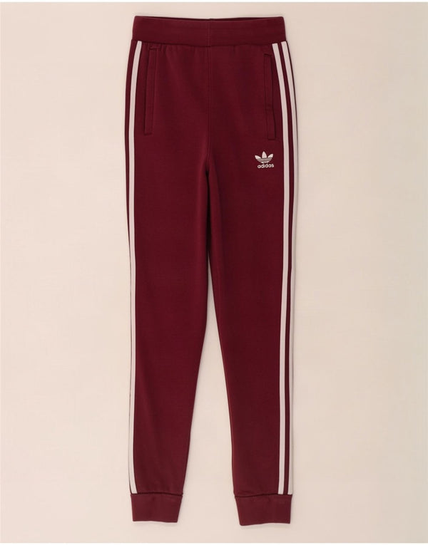 Pantaloni da tuta da donna Adidas Joggers UK 4 XS Borgogna Cotone
