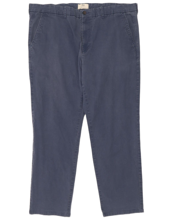 Pantaloni chino vestibilità regolare da uomo Marks & Spencer W44 L31 cotone blu