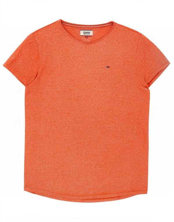T-shirt da donna Tommy Hilfiger Top UK 18 XL cotone chiazzato arancione