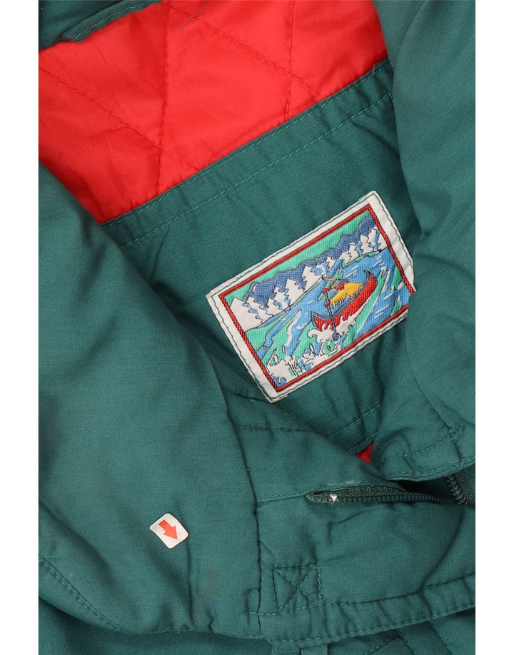 Giacca imbottita oversize da donna vintage EU 42 grande poliestere verde