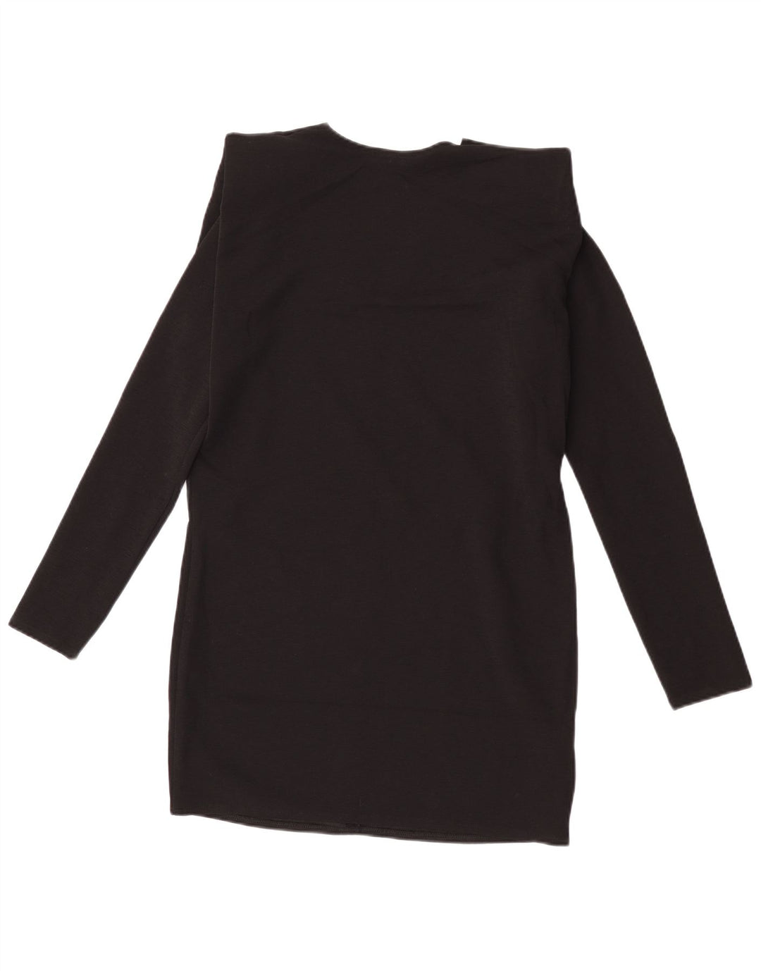 Abito a trapezio a maniche lunghe da donna Zara UK 14 medio nero