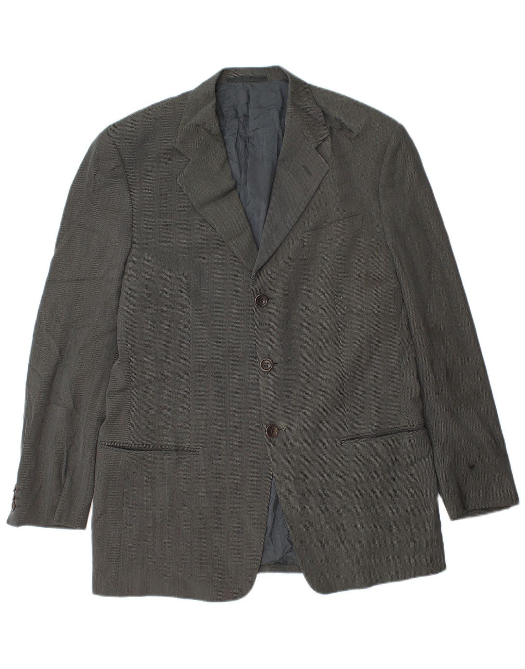 Giacca Blazer da Uomo a 3 Bottoni Armani Collezioni IT 50 Lana Grigio Medio