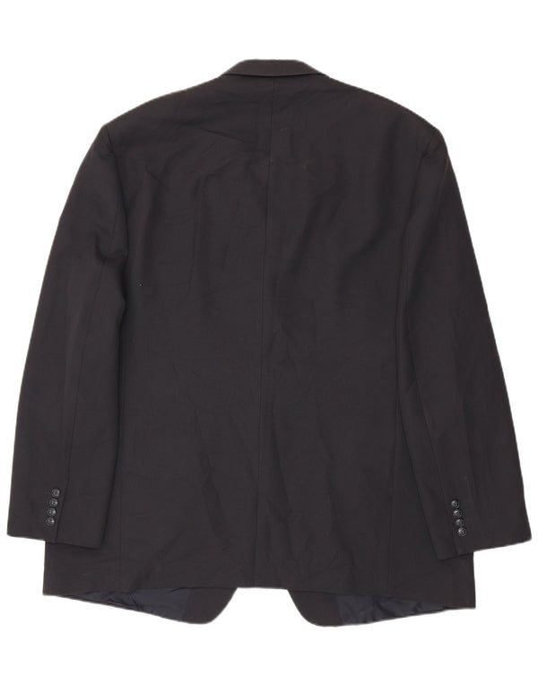 Giacca blazer a 3 bottoni Marks & Spencer da uomo UK 48 2XL poliestere blu navy