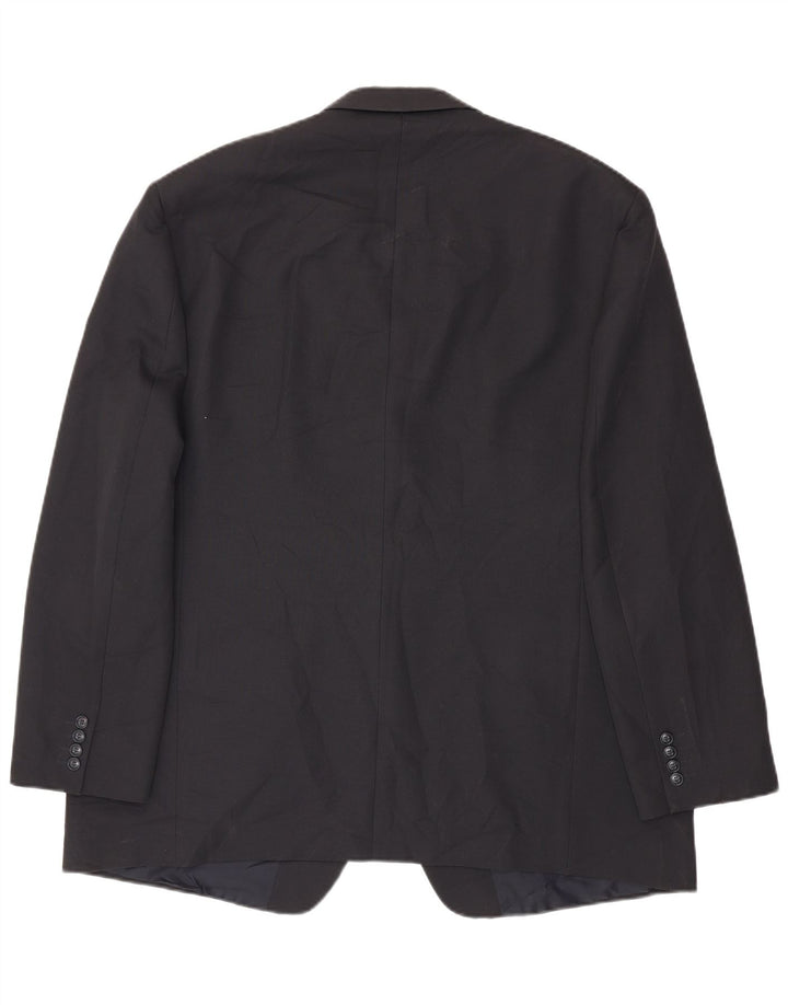 Giacca blazer a 3 bottoni Marks & Spencer da uomo UK 48 2XL poliestere blu navy