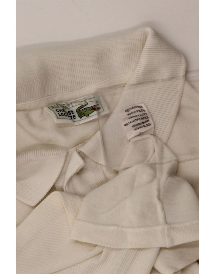 Polo da uomo LACOSTE taglia 3 piccola in cotone bianco