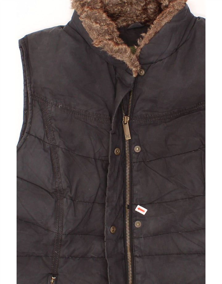 EDDIE BAUER Womens Padded Gilet UK 14 Medium Black Polyester Vintage Eddie Bauer and Second-Hand Eddie Bauer from Messina Hembry 