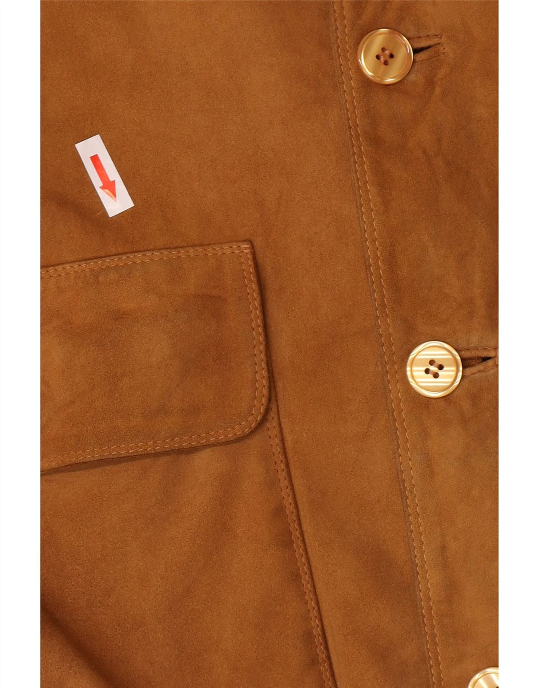 Giubbotto bomber vintage in pelle scamosciata da uomo IT 48 in pelle marrone medio