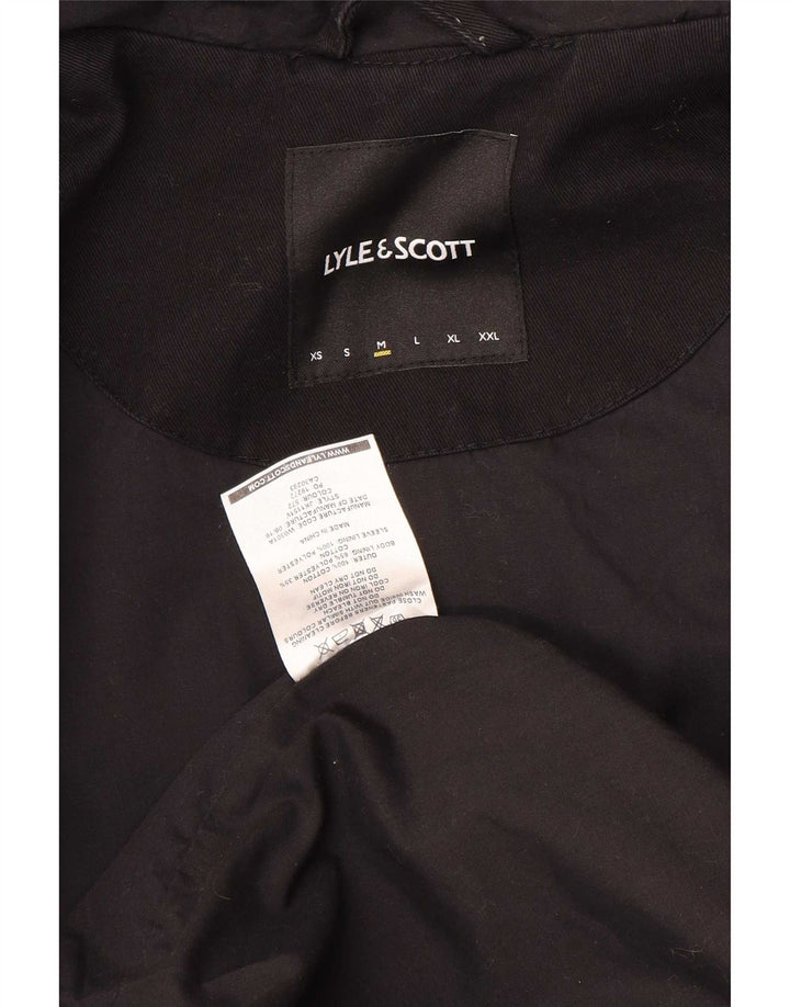 Bomber con cappuccio da uomo Lyle & Scott UK 38 cotone nero medio