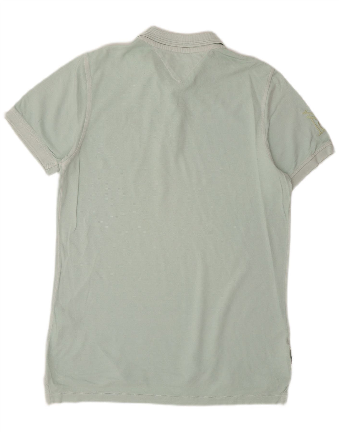 TOMMY HILFIGER Polo grafica da uomo grande in cotone blu