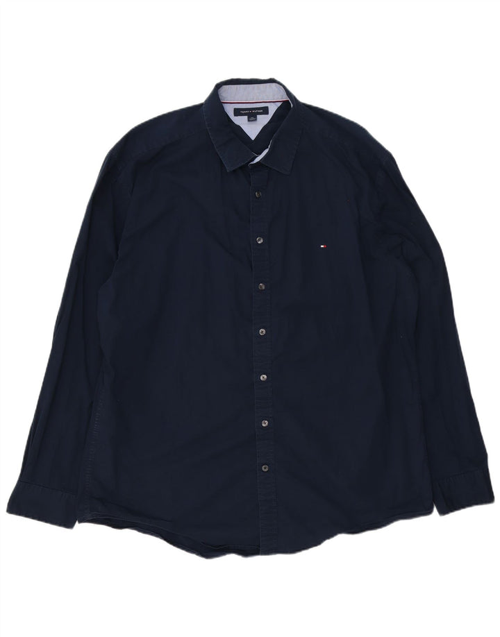 Camicia da uomo Tommy Hilfiger 2XL cotone blu navy