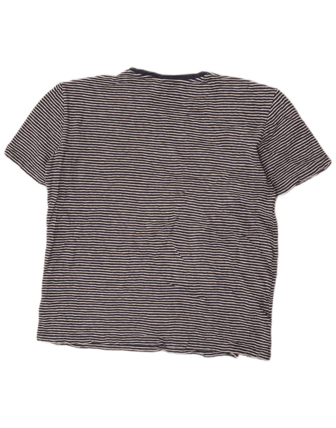 T-shirt da uomo Cos Top in cotone a righe blu medio