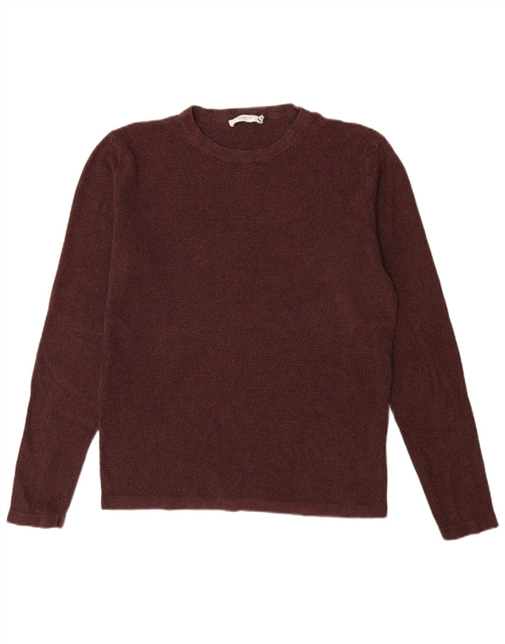 Maglione maglione girocollo da uomo Jack & Jones in cotone bordeaux medio