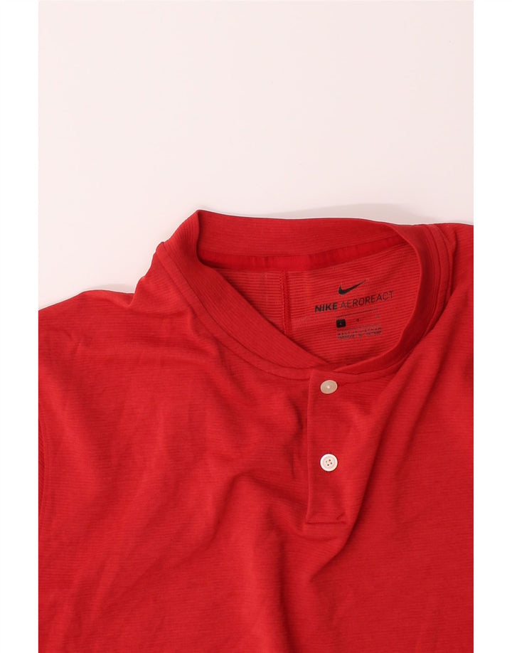 NIKE Mens T-Shirt Top Large Red Polyester Vintage Nike and Second-Hand Nike from Messina Hembry 