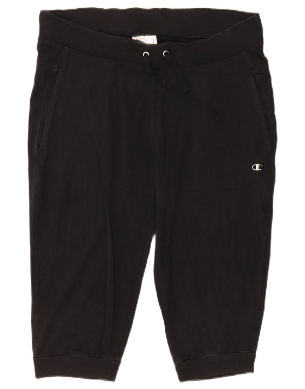 Pantaloncini sportivi da donna Champion Heritage Fit Bermuda UK 14 cotone nero medio