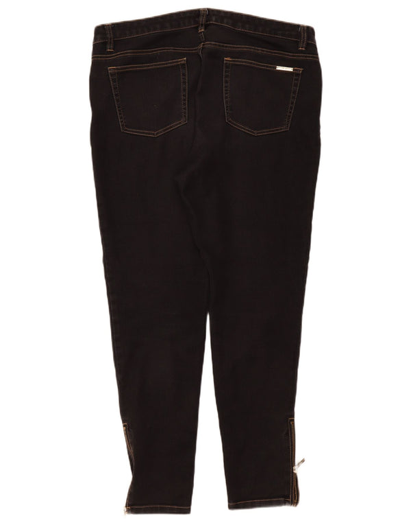 Jeans Jegging da donna Michael Kors US 12 Large W31 L31 Cotone nero