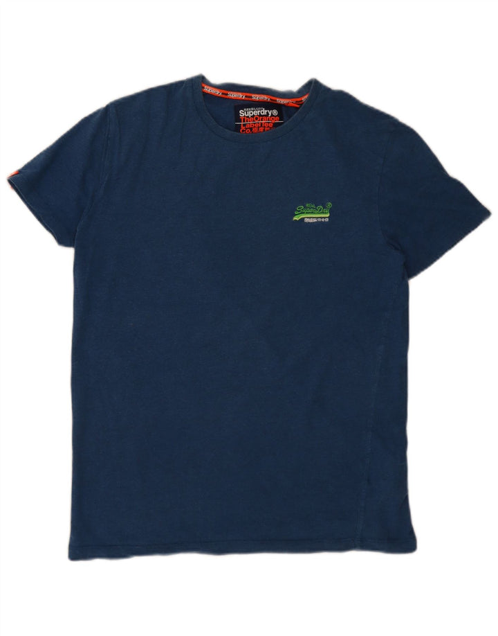 T-shirt da uomo Superdry Top in cotone blu navy medio