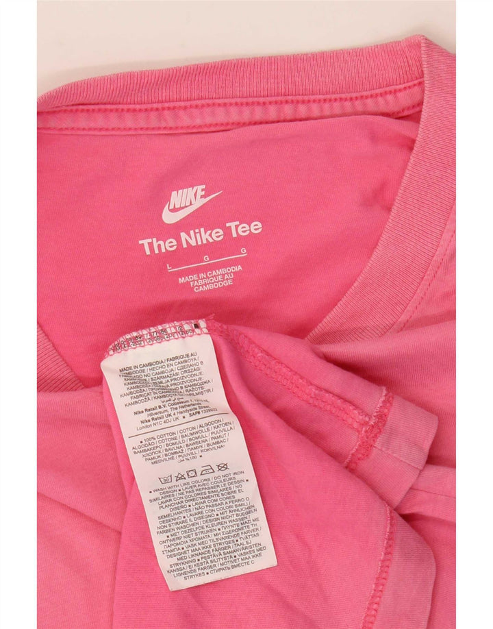 T-shirt da uomo Nike Top Large in cotone rosa