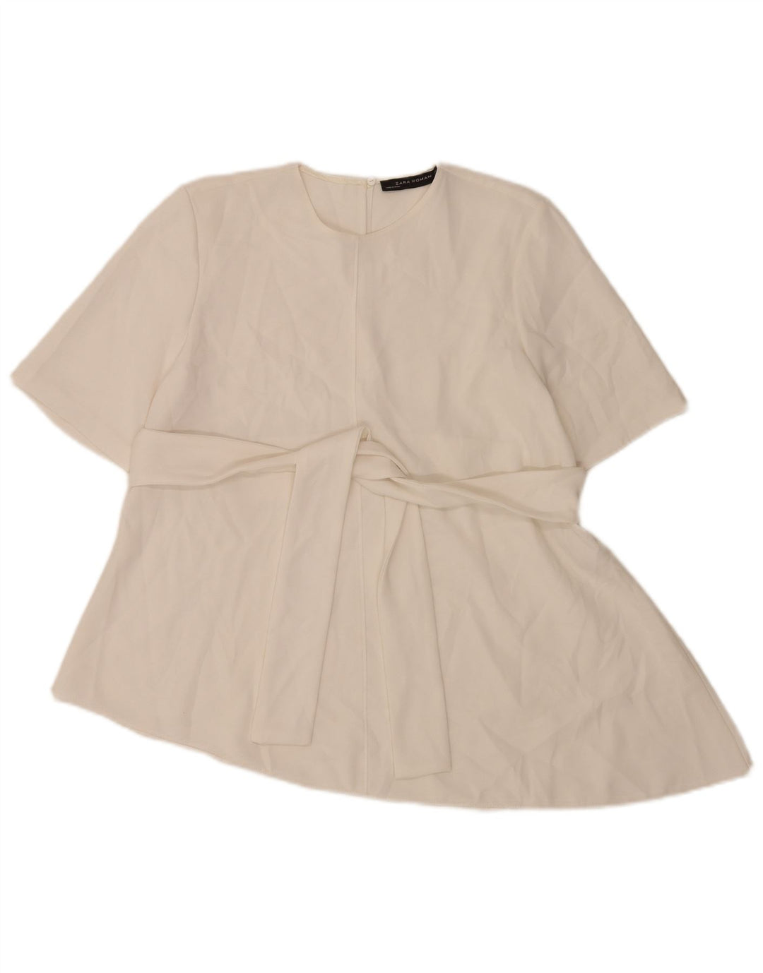 Camicetta asimmetrica da donna Zara Top UK 12 Poliestere bianco medio