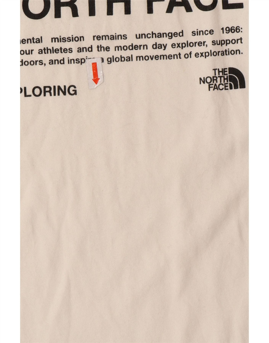 THE NORTH FACE Mens Graphic Top Long Sleeve XS White Cotton