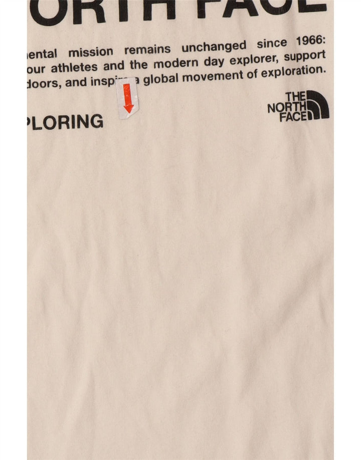 THE NORTH FACE Mens Graphic Top Long Sleeve XS White Cotton