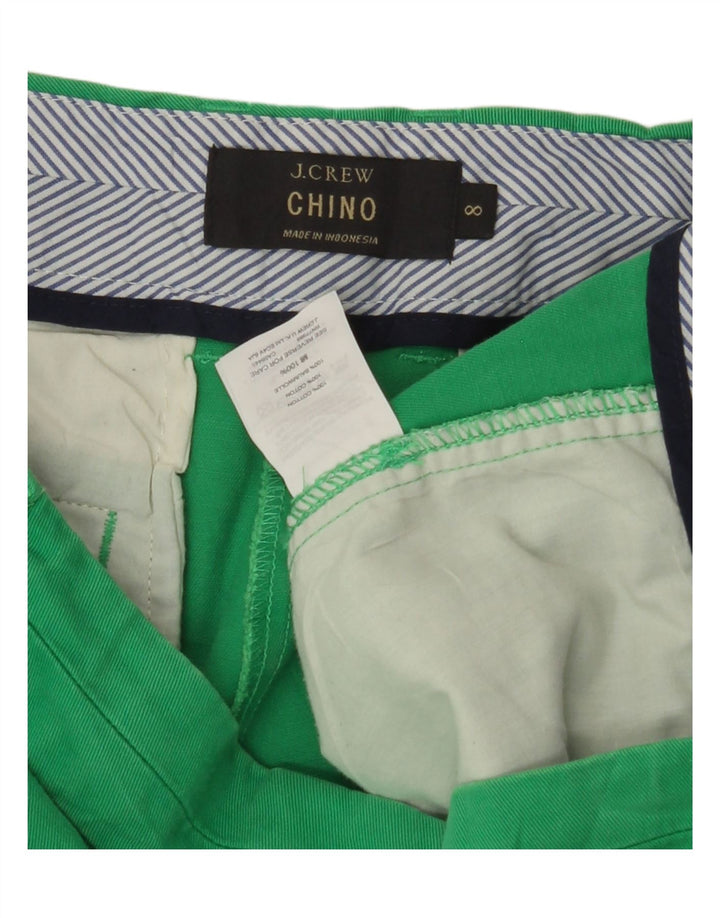J. CREW Womens Chino Shorts US 8 Medium W34 Green Cotton Vintage J. Crew and Second-Hand J. Crew from Messina Hembry 