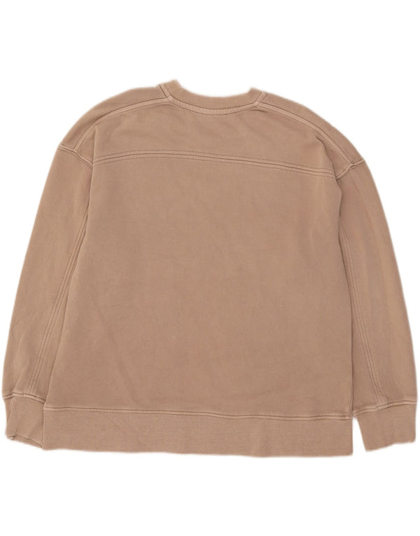 Felpa oversize da donna Zara UK 14 Cotone beige medio