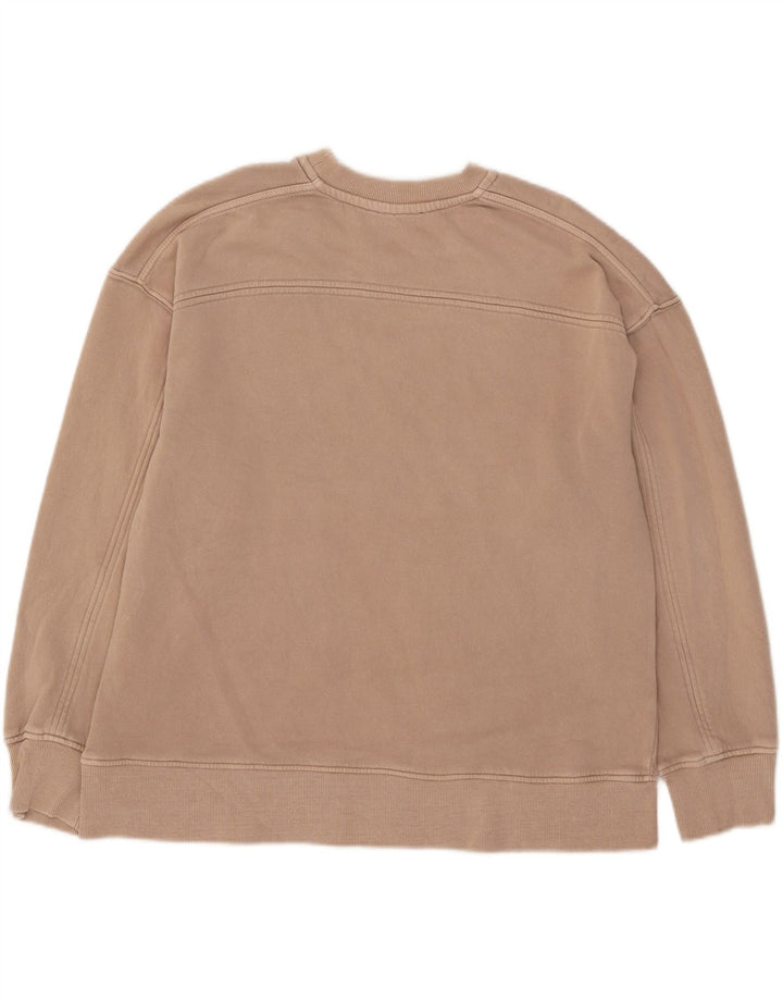 Felpa oversize da donna Zara UK 14 Cotone beige medio