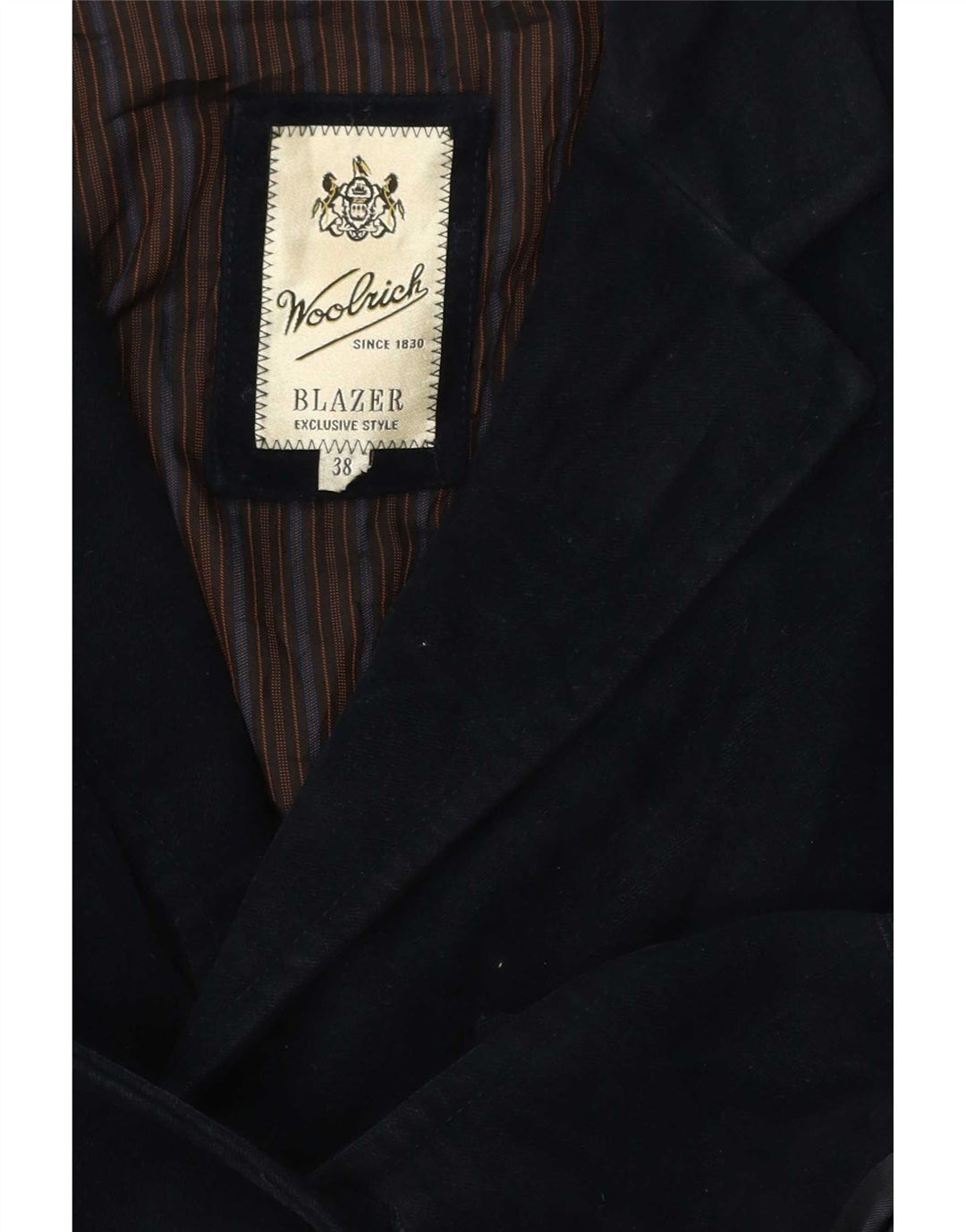 Giacca blazer a 3 bottoni da uomo Woolrich UK 38 media blu navy classica