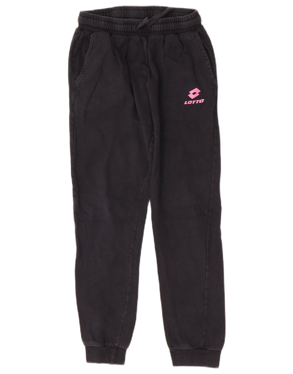Pantaloni da tuta per ragazze Lotto Joggers 11-12 anni in cotone nero