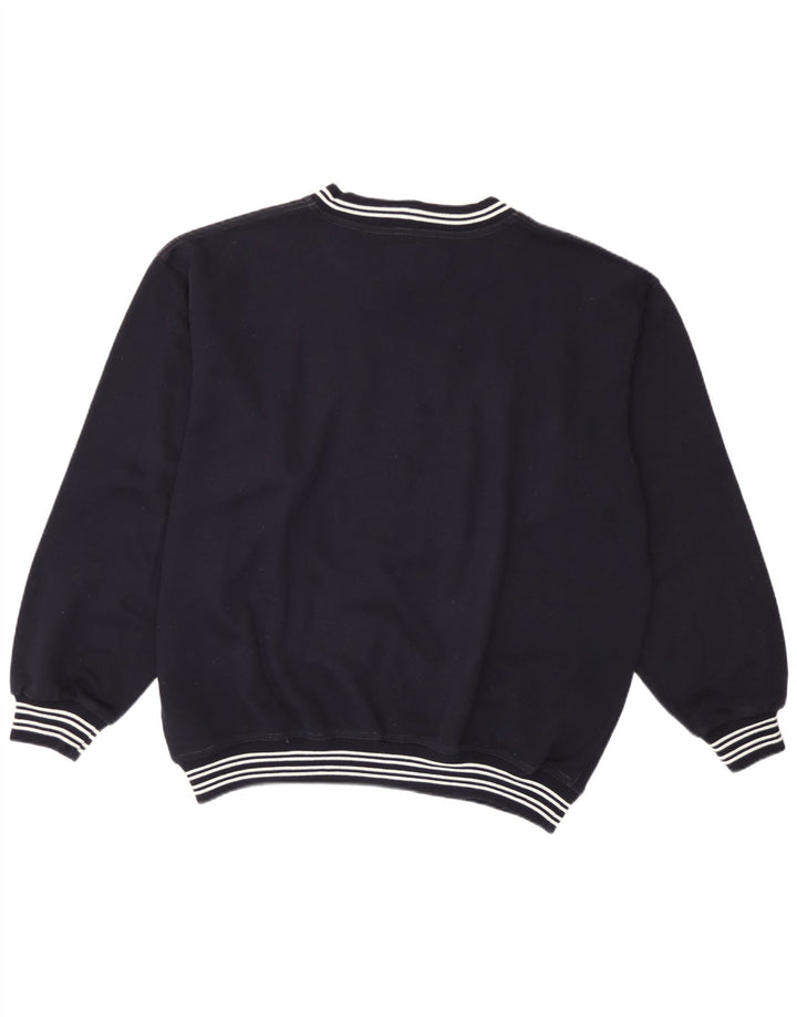 Felpa grafica da uomo Wampum Maglione grande acrilico blu navy