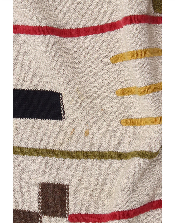 Maglione maglione girocollo da uomo Conte Massimo 2XL cotone geometrico grigio