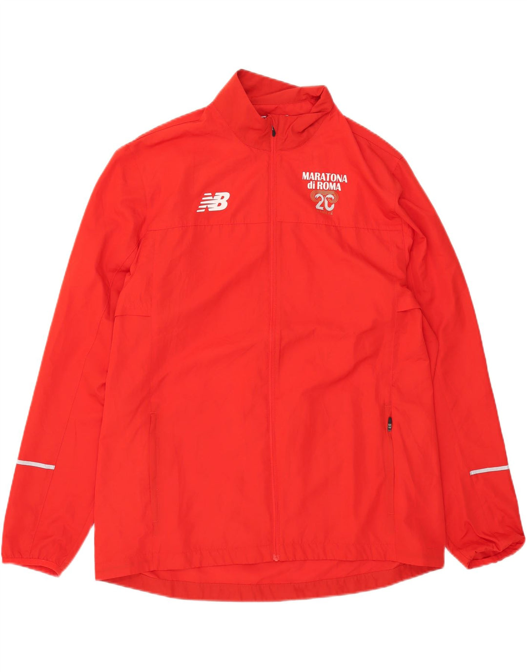 Giacca da ginnastica da uomo con grafica New Balance XL rossa in poliestere