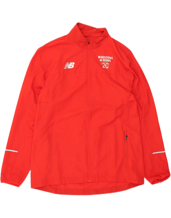 Giacca da ginnastica da uomo con grafica New Balance XL rossa in poliestere