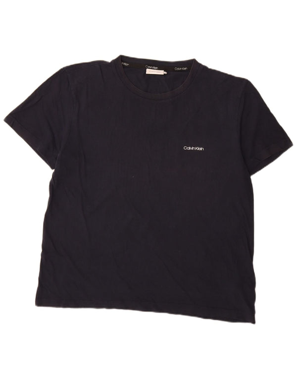 T-shirt da uomo Calvin Klein Top 2XL cotone blu navy