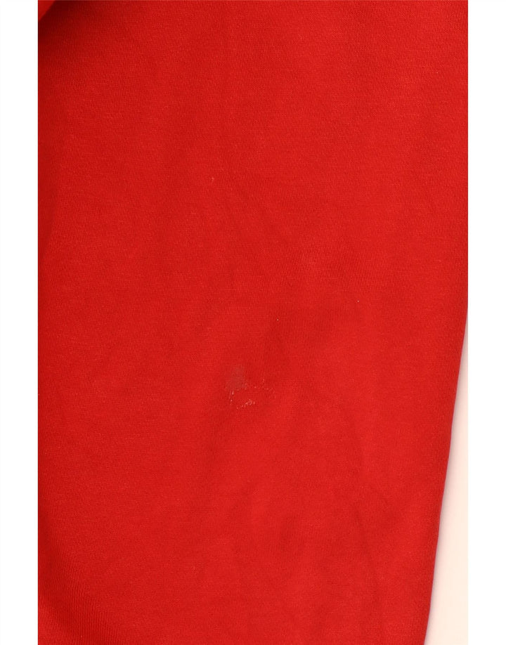 Felpa con cappuccio e zip ADIDAS da uomo XL in cotone rosso