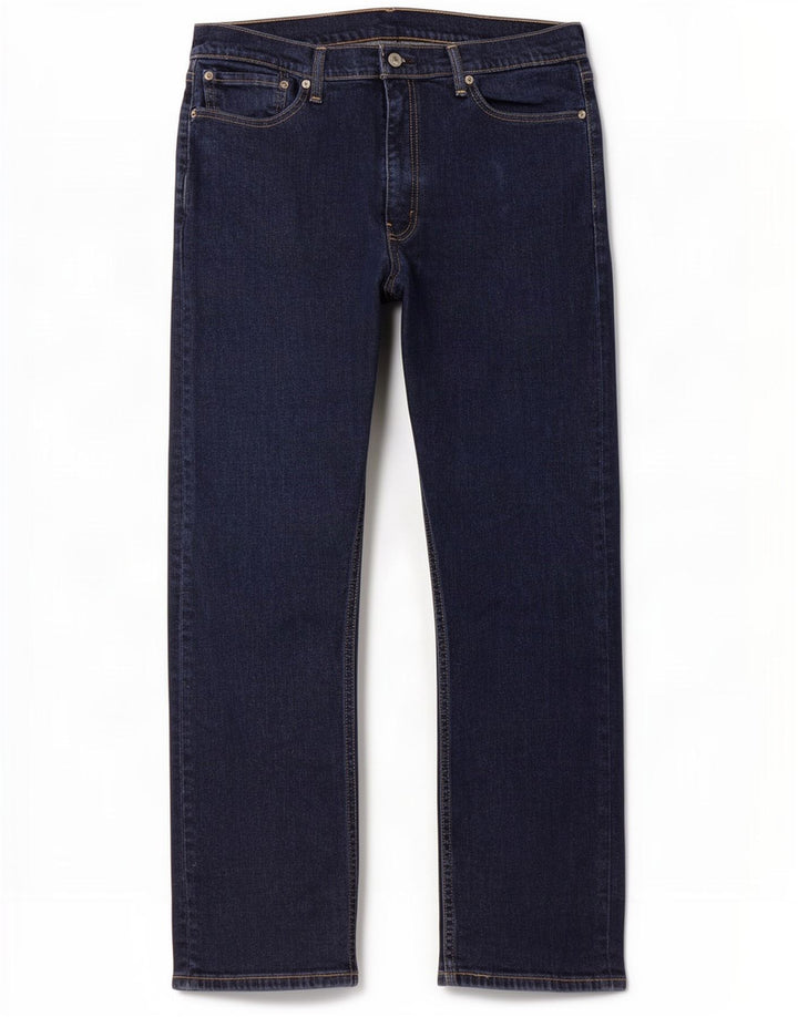 Jeans dritti da uomo Levi's W36 L30 in cotone blu navy