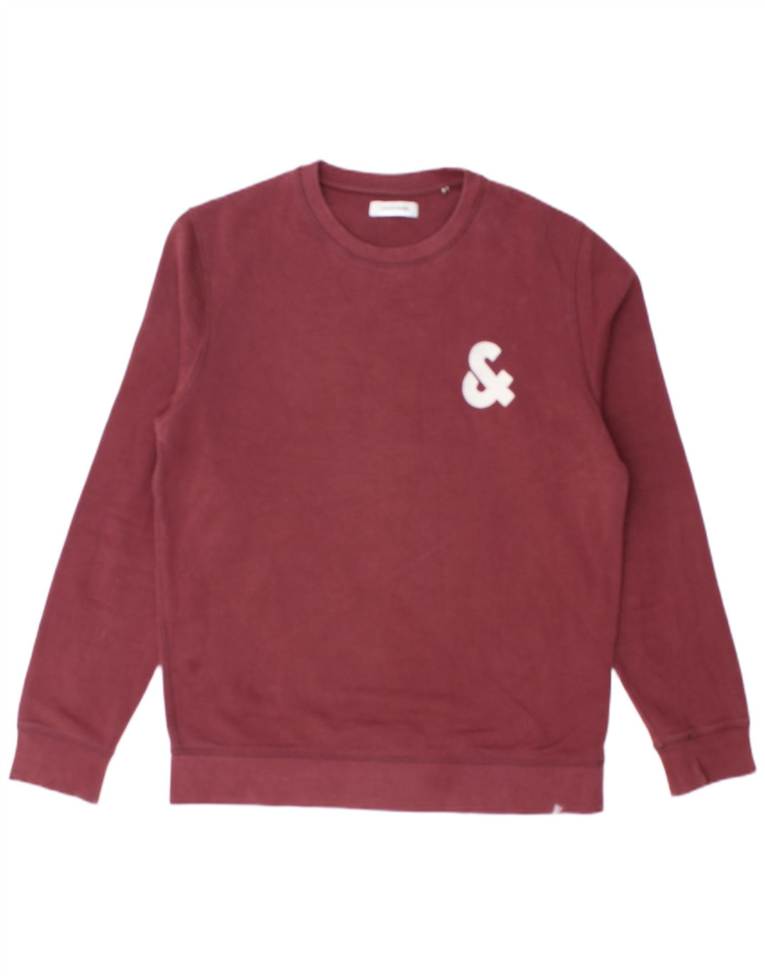 JACK & JONES Felpa con grafica da uomo in cotone bordeaux medio