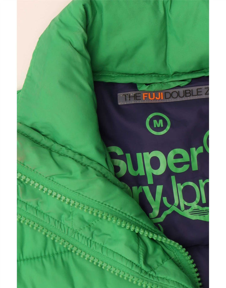 Giacca imbottita da donna Superdry UK 14 poliestere verde medio