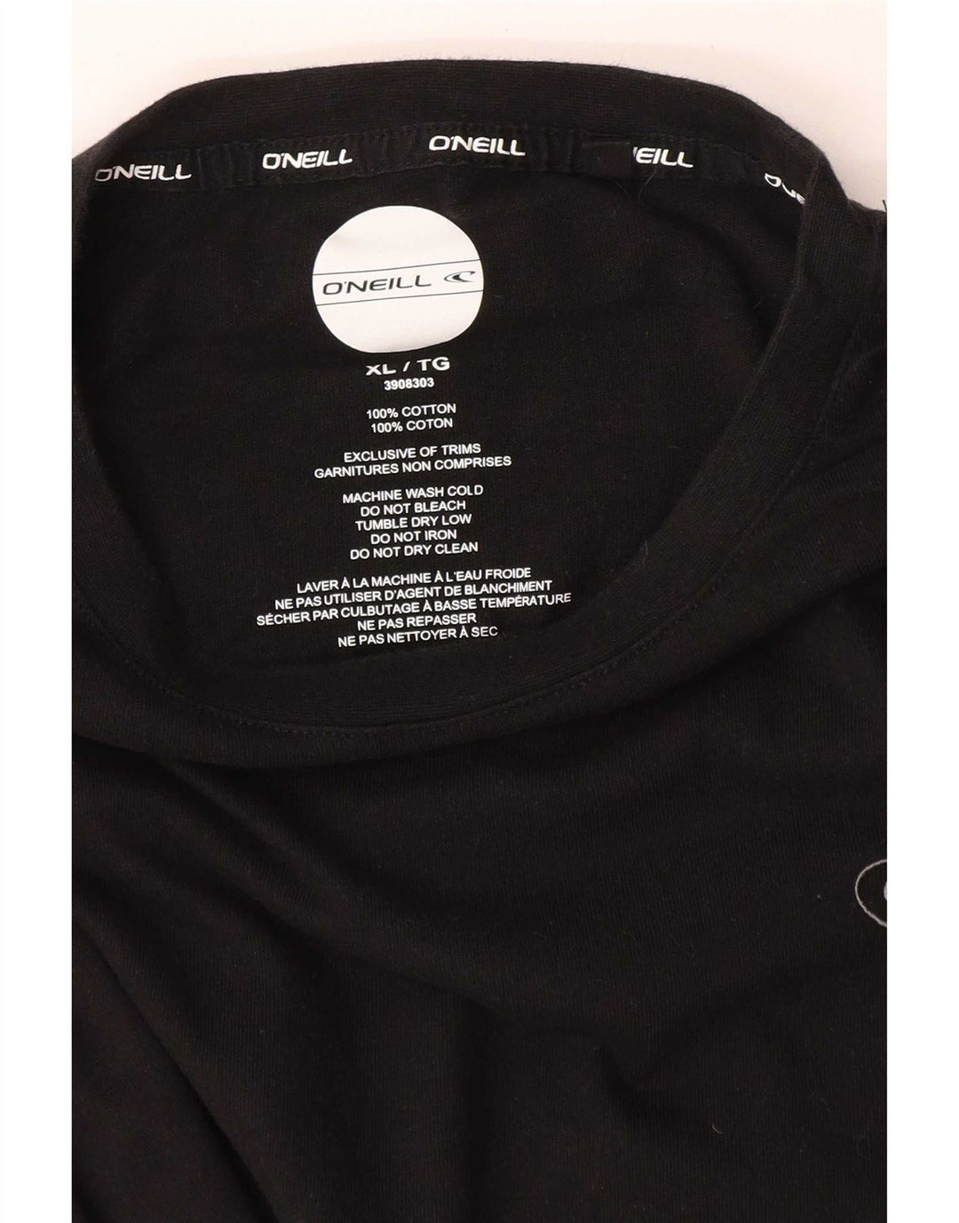 T-shirt da uomo O'Neill Top XL in cotone nero
