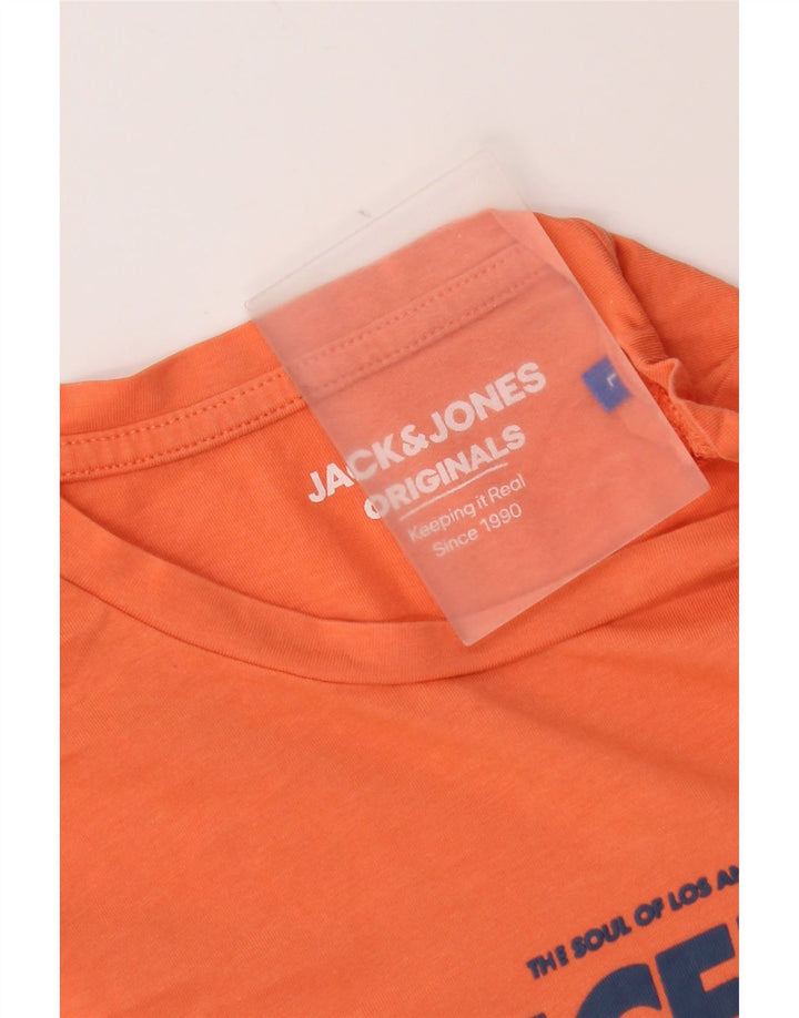 Jack & Jones T-shirt grafica da uomo grande arancione
